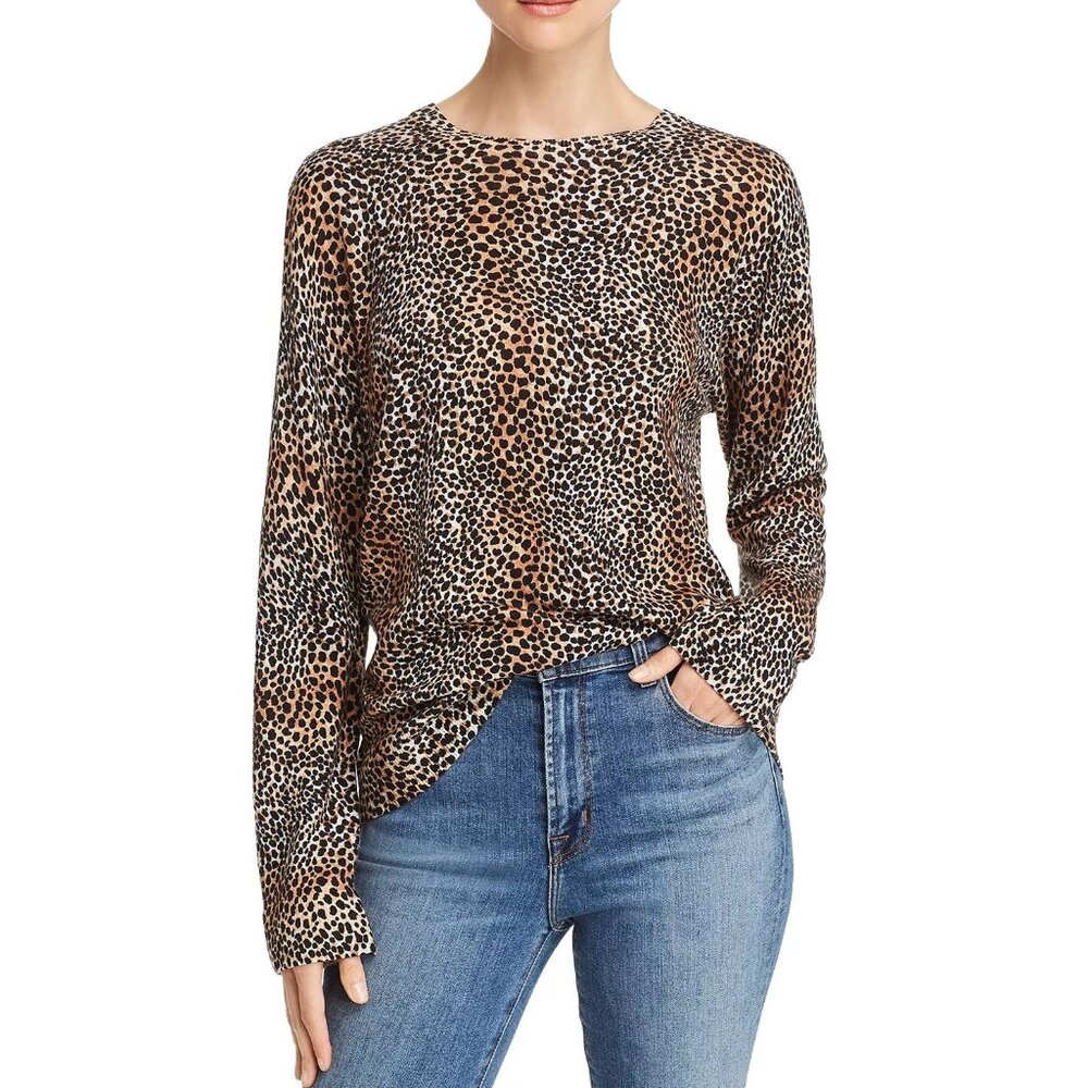 Equipment Raydon Cheetah Print Wool Sweater